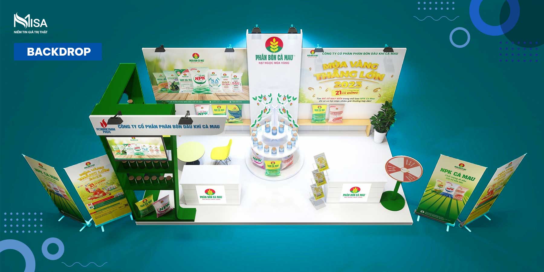 Thiết kê Booth sự kiện, backdrop, standee